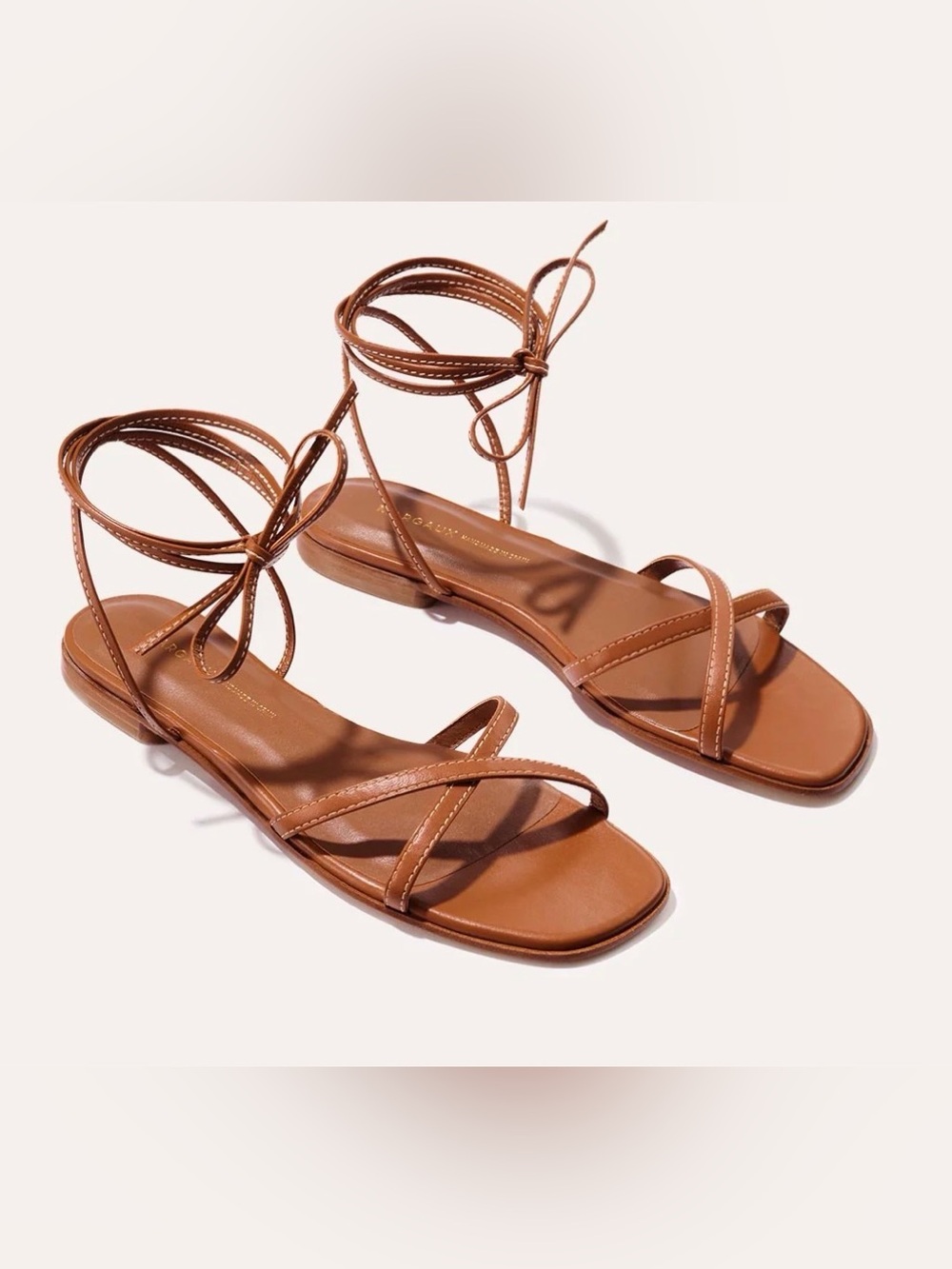 Margaux Tan Wrap Around Strappy Sandals
